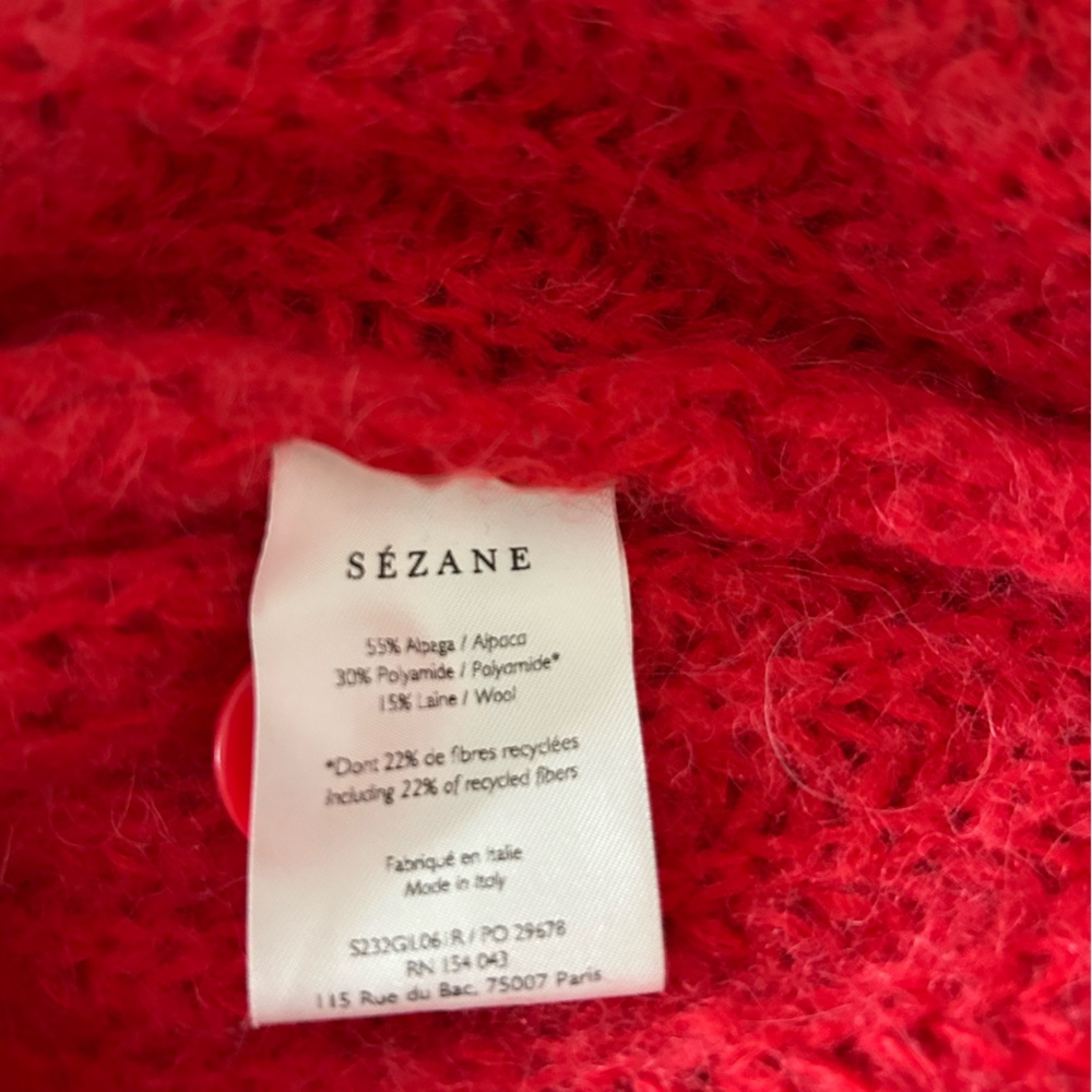 Sézane Red Emile cardigan - Picture 7 of 7